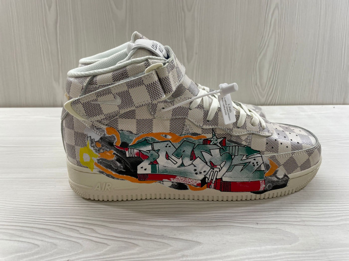 Louis Vuitton Nike Air Force 1 Mid By Virgil Abloh Graffiti23511