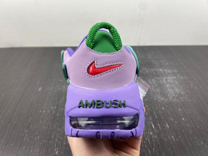 Detailed Look at the AMBUSH x Nike Air More Uptempo Low Lilac FB1299-500