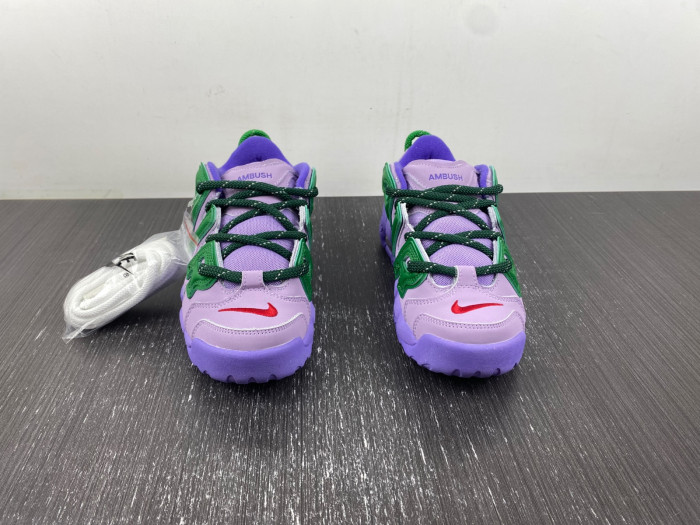 Detailed Look at the AMBUSH x Nike Air More Uptempo Low Lilac FB1299-500