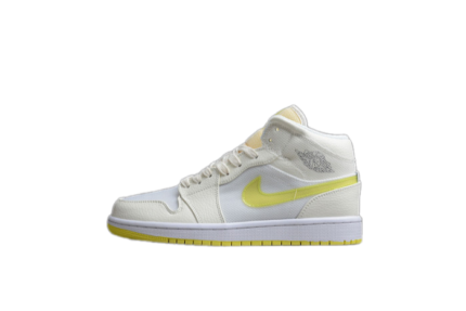 NIKE Air Jordan 1 Mid AJ1 white and yellow DB2822-107