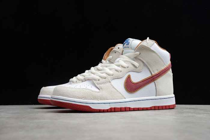 Nike SB Dunk High Sail Bright Crimson – CV9499-100