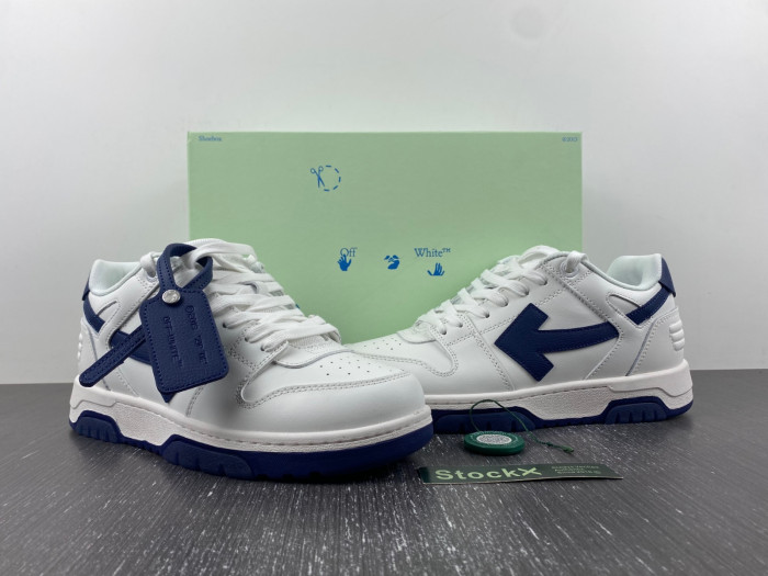 OFF-WHITE Out Of Office “OOO” Low Tops Dark Blue White EA001_0142