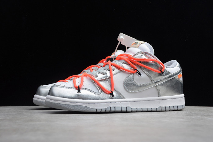 OFF White x Nike Dunk SB Low Silver White CT0856-800