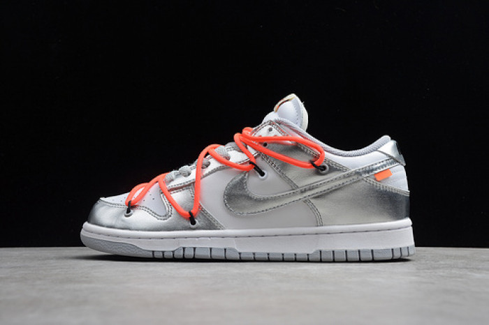 OFF White x Nike Dunk SB Low Silver White CT0856-800