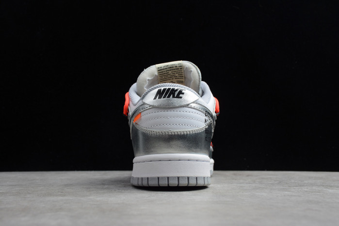 OFF White x Nike Dunk SB Low Silver White CT0856-800