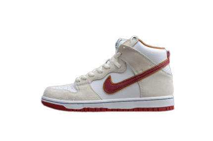 Nike SB Dunk High Sail Bright Crimson - CV9499-100