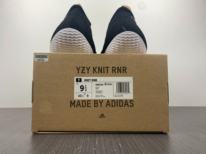 Yeezy Knit Runner ‘Sulfur’ Black With White – adidas – GW5354